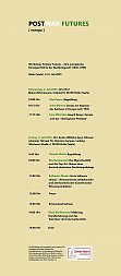 Workshop Postwar Futures – Eine europäische Kunstgeschichte der Nachkriegszeit (1945–1965), Programm