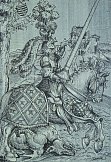 Cranach d..: Hl. Georg zu Pferde (Bildnachweis:Cranach, Augsburg 1994, S. 375, Abb. 203, Foto Marburg)