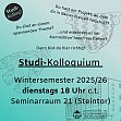 Studi-Kolloquium WiSe2025/26